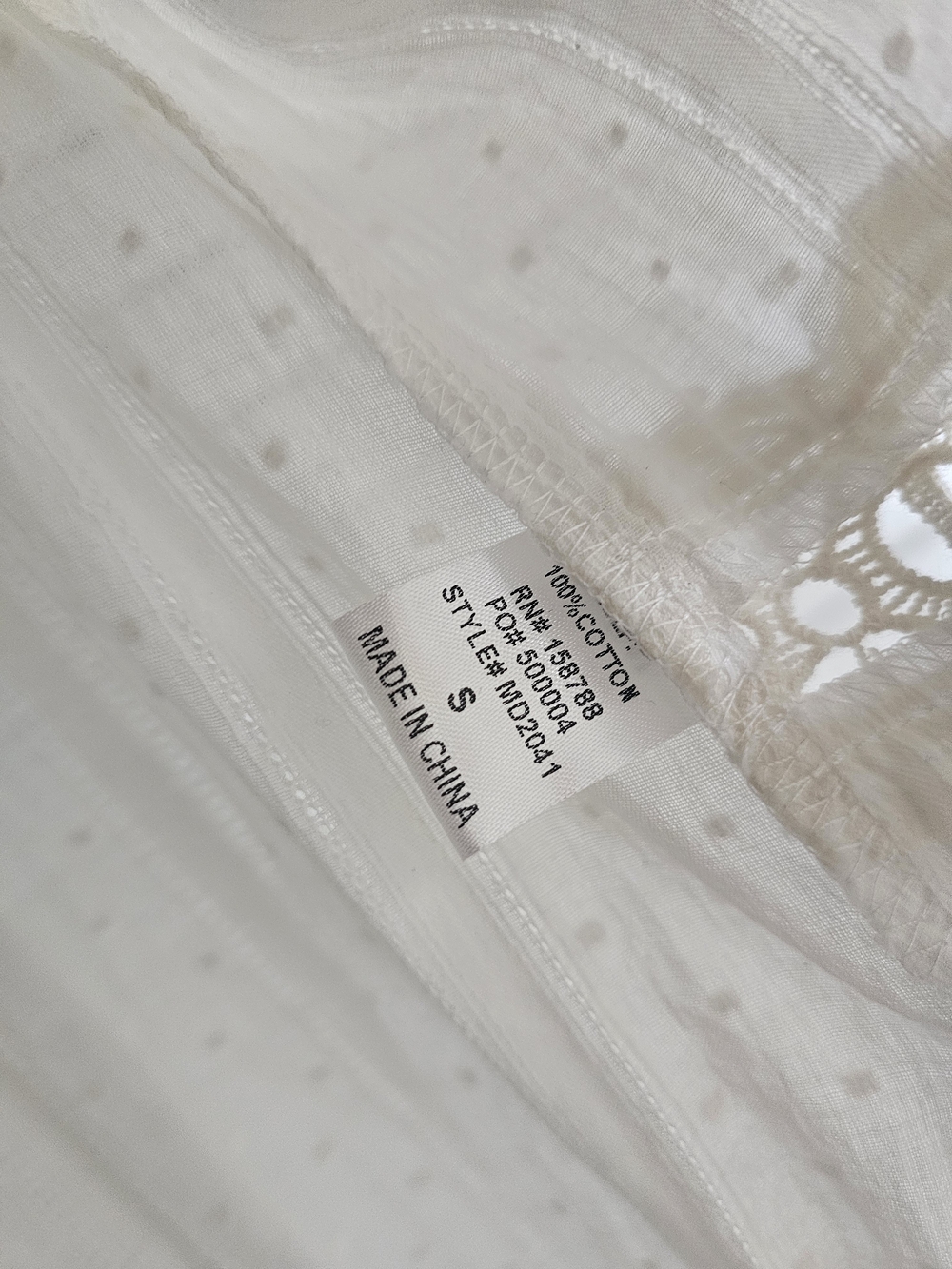 Boho White Lace-Trim Midi Dress - Picture 5 of 5